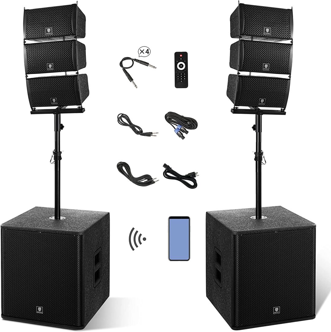 PRORECK Club 8000 18 inch 8000W P M P O Stereo DJ Powered PA Speaker S
