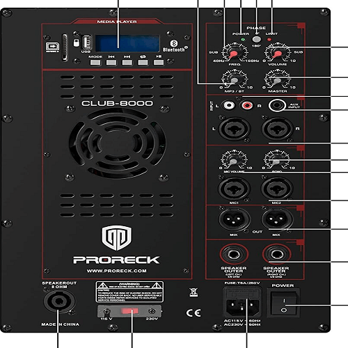 PA Subwoofers Amplifier Replacement PRORECK 3000 8000