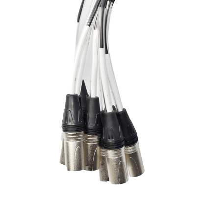 PRORECK 8-Channel Low Profile XLR Send Circuit Board Snake Cables, XLR Splitter Cable for Live, Recording, Stage, Studio, 50 Feet Long