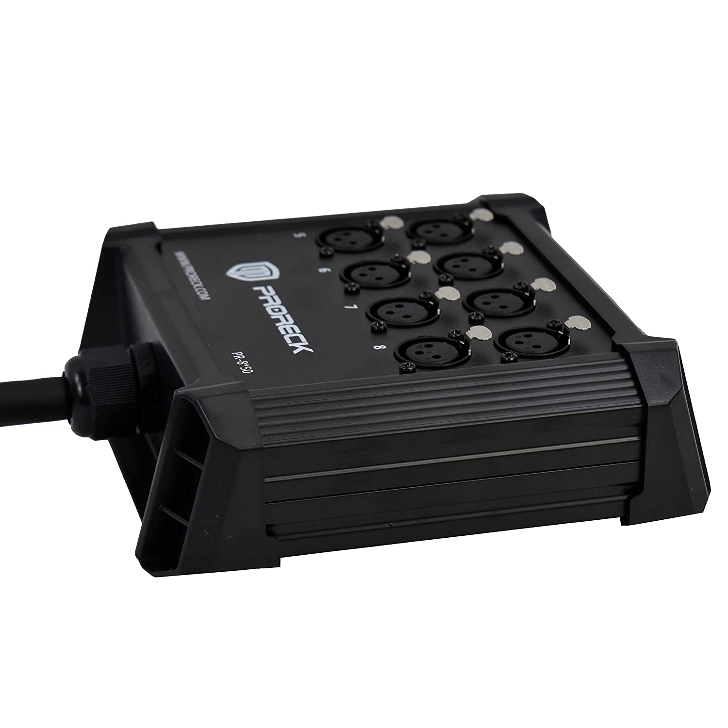 PRORECK 8-Channel Low Profile XLR Send Circuit Board Snake Cables, XLR Splitter Cable for Live, Recording, Stage, Studio, 50 Feet Long