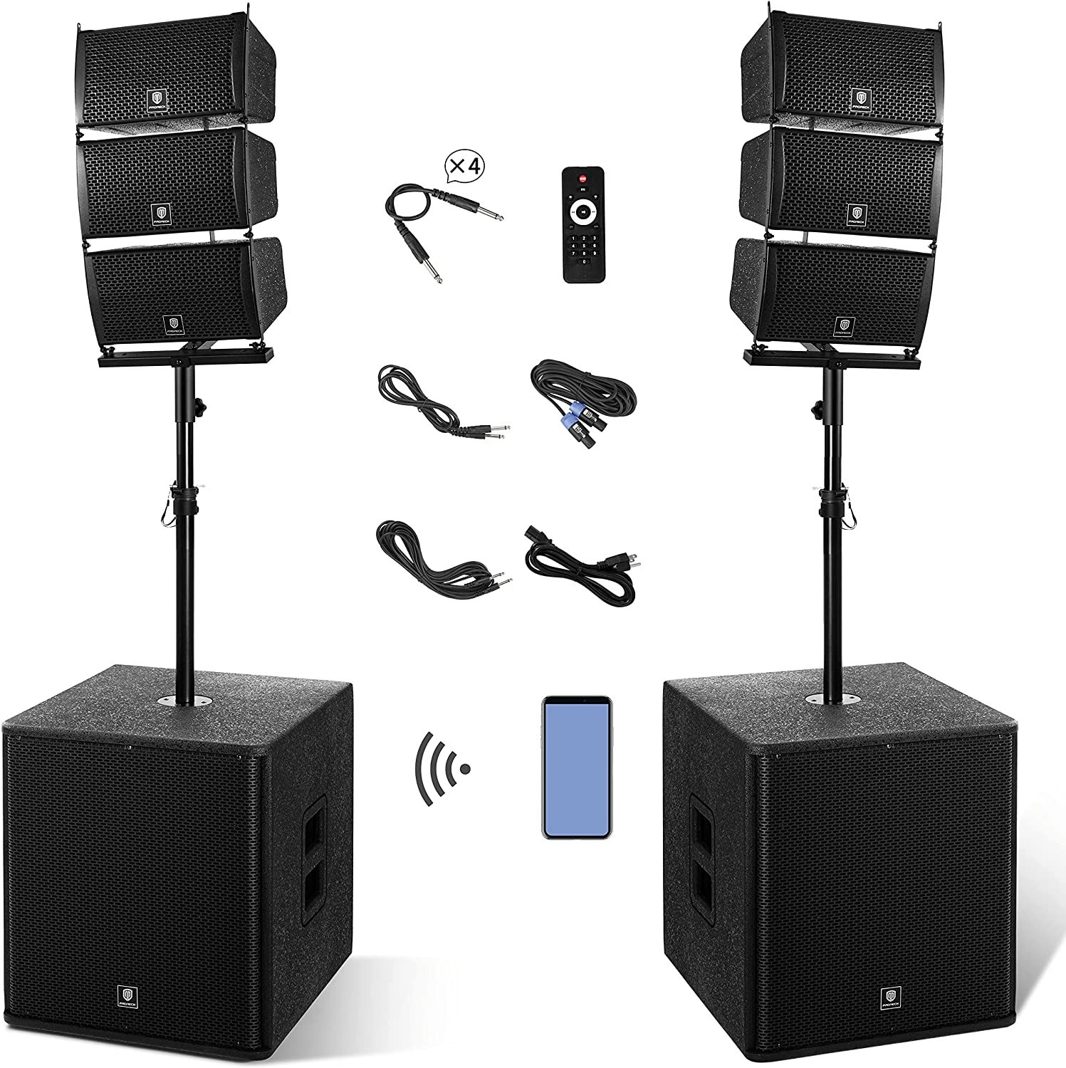 PRORECK CLUB 8000| 8000W DJ/Powered PA Speaker System