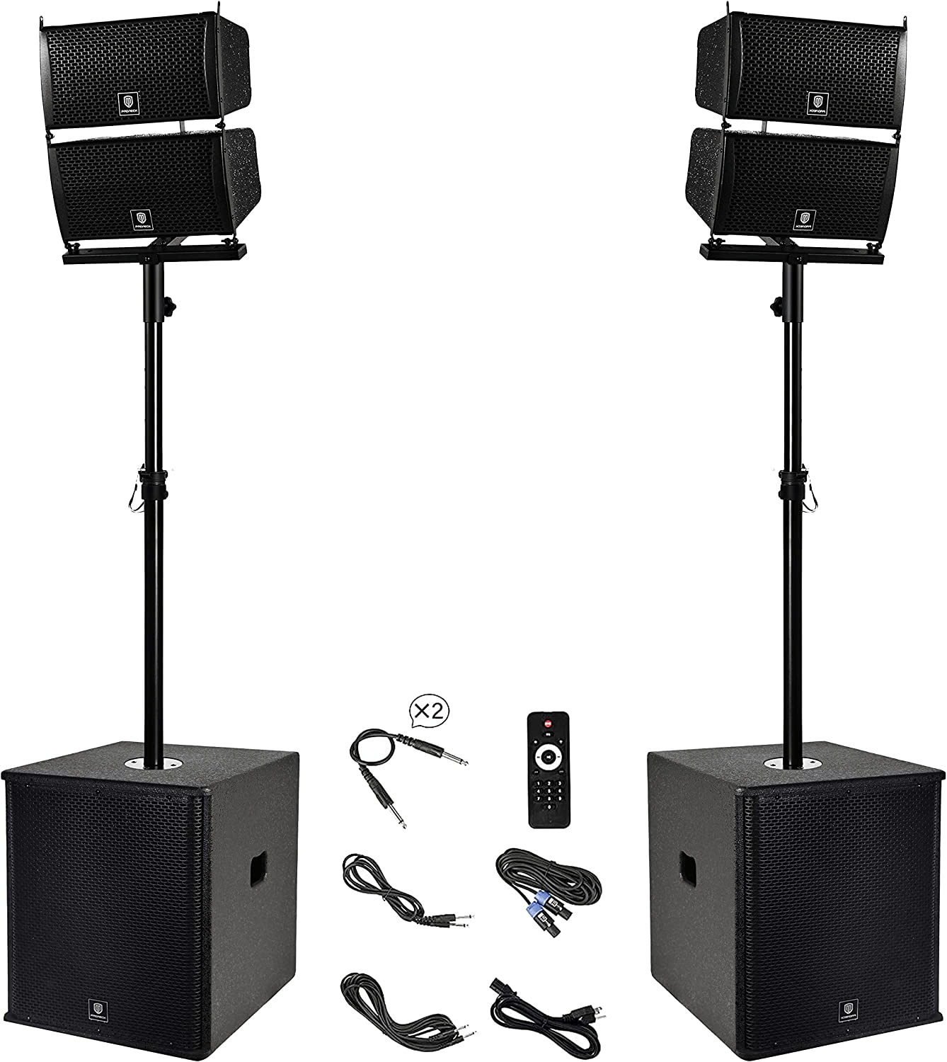 Proreck CLUB6000  Powered PA Speakers System Party Speakers Bigspeaker 
