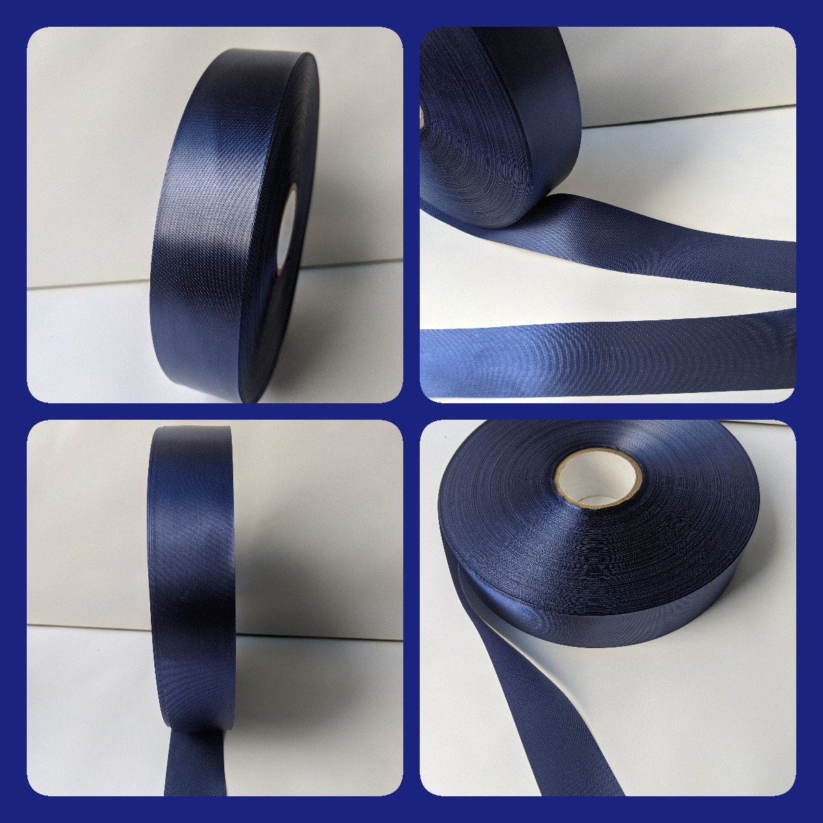 Dark blue Polyester Satin Gift Ribbon  10MM-100MM