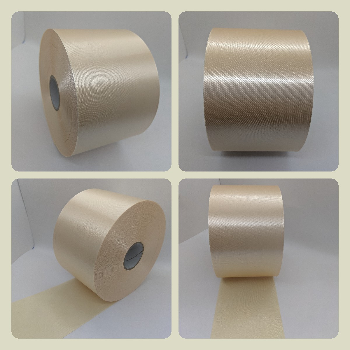 Beige Polyester Satin Gift Ribbon  10MM-100MM