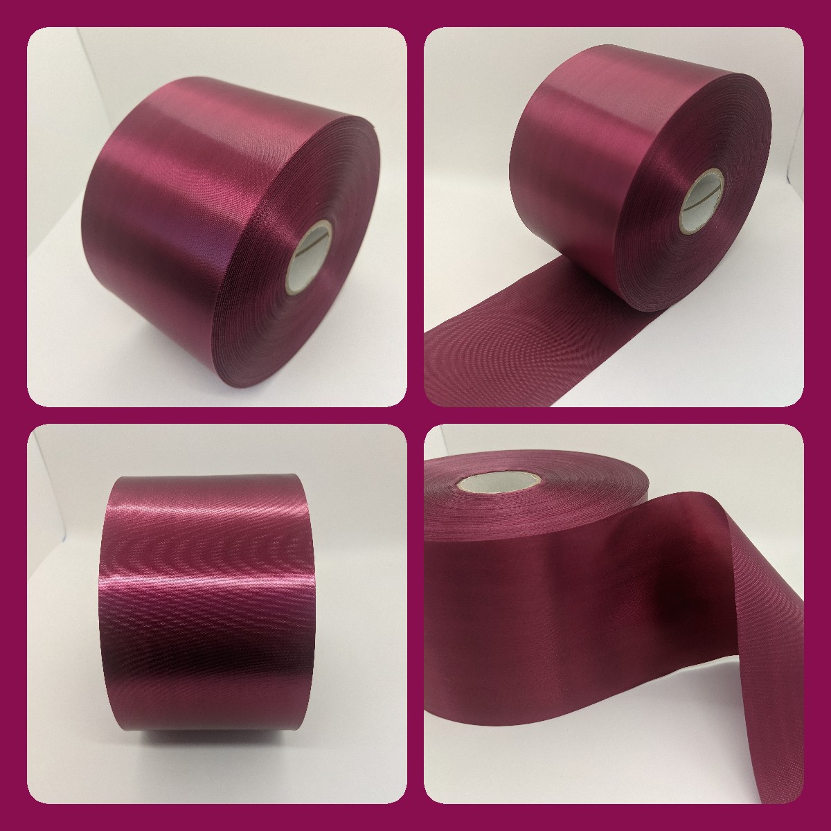 Burgundy Polyester Satin Gift Ribbon  10MM-100MM