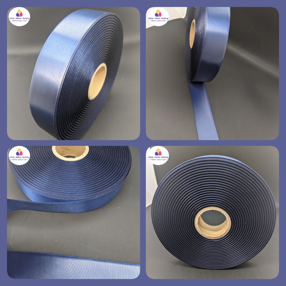 Customize colors woven edge satin ribbon