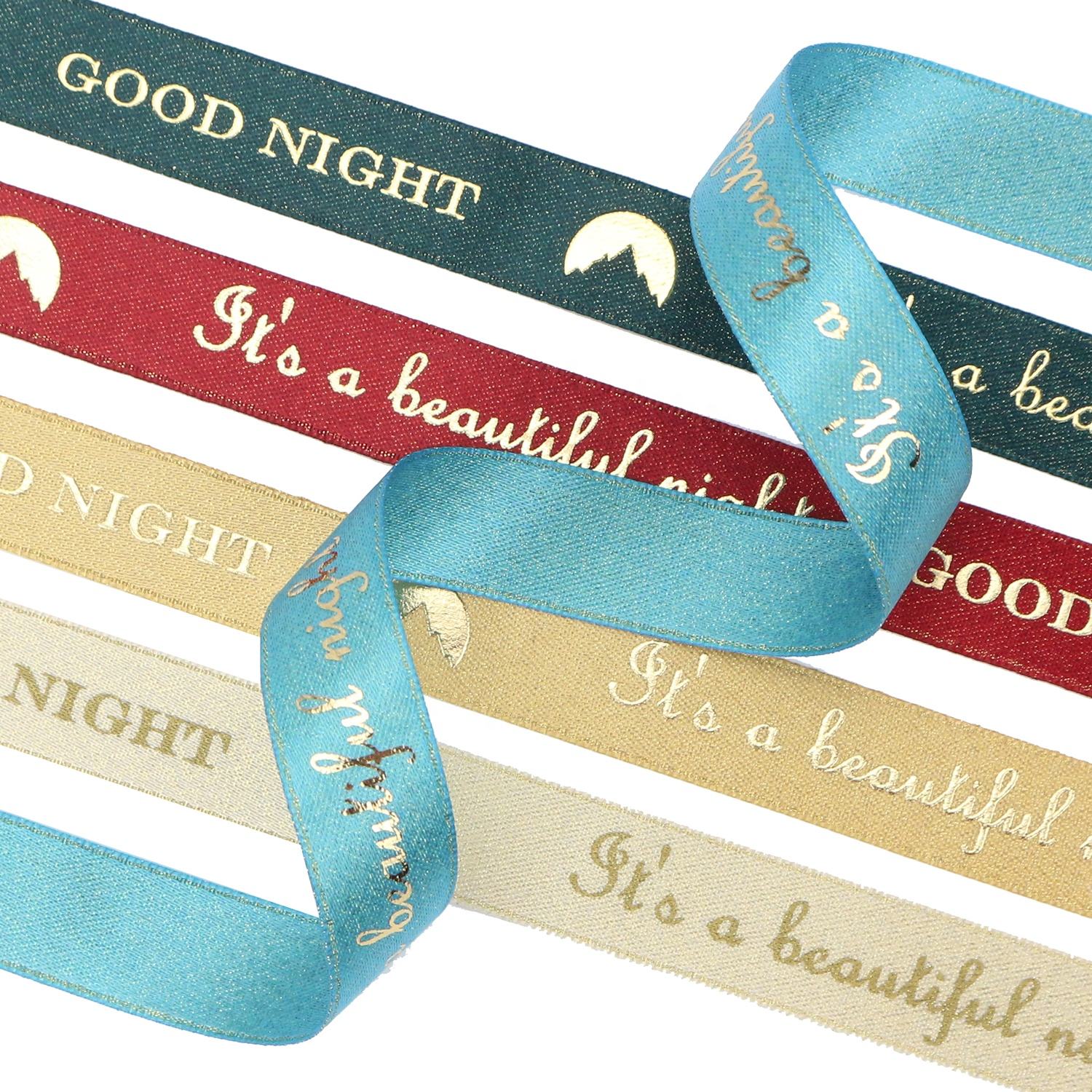 Factory Price OEM Gift Ribbon Custom Sizes Brand Logo Artwork Printed Personalized Satin Grosgrain Ribbo