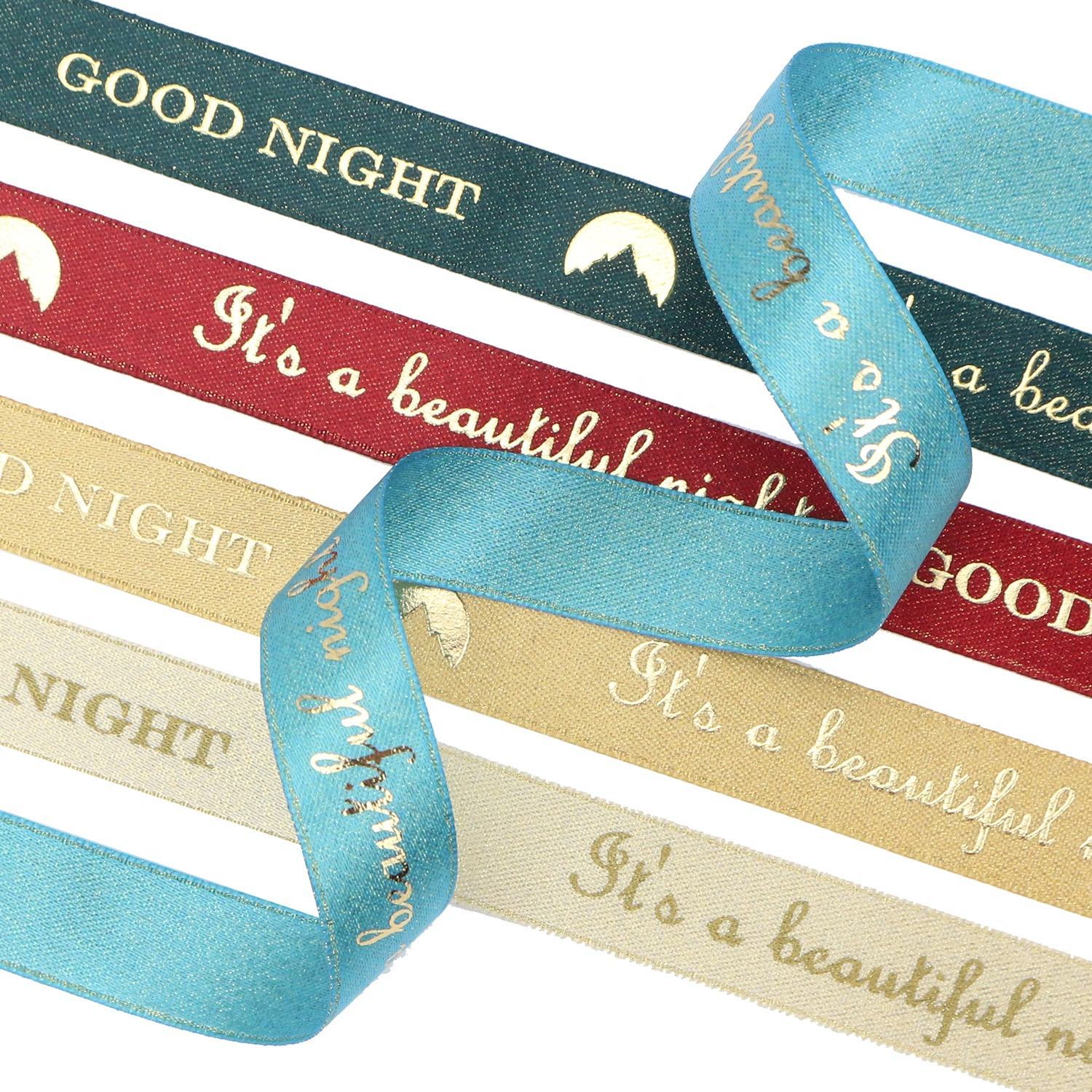 Factory Price OEM Gift Ribbon Custom Sizes Brand Logo Artwork Printed Personalized Satin Grosgrain Ribbo