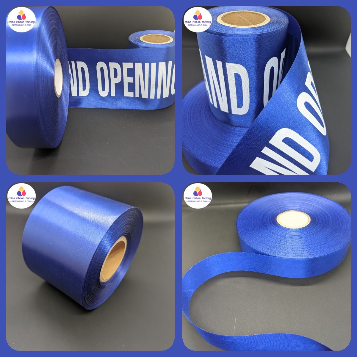 blue polyester satin ribbon 