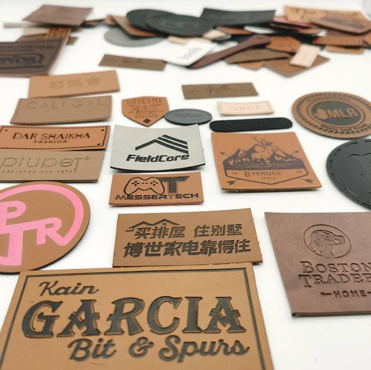 Best Price Custom Brand Jeans Clothing Tag PU Label Embossed Leather Label Patch For   Clothes Garment