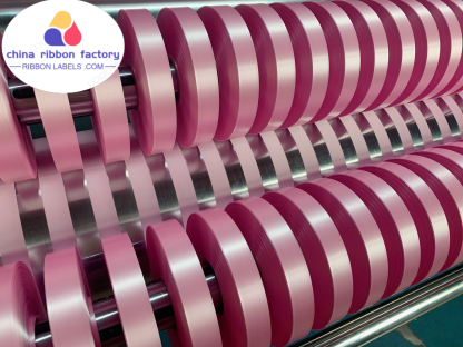 deep pink/colorful 100% polyester satin ribbon