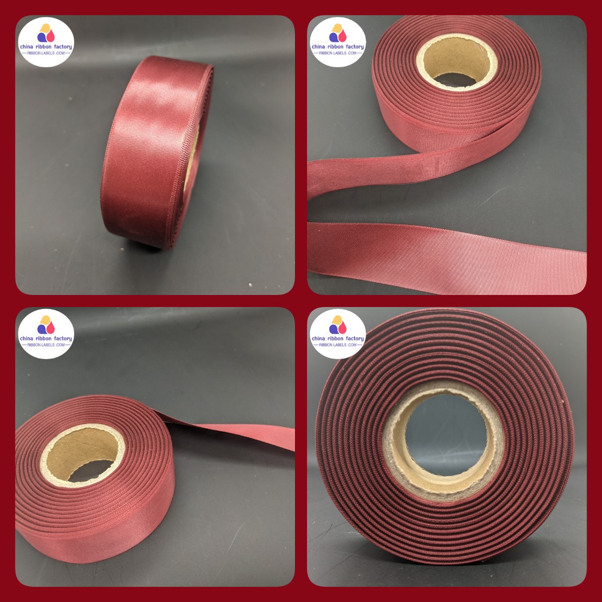 Customize colors woven edge satin ribbon