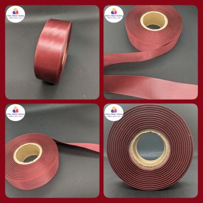 Customize colors woven edge satin ribbon