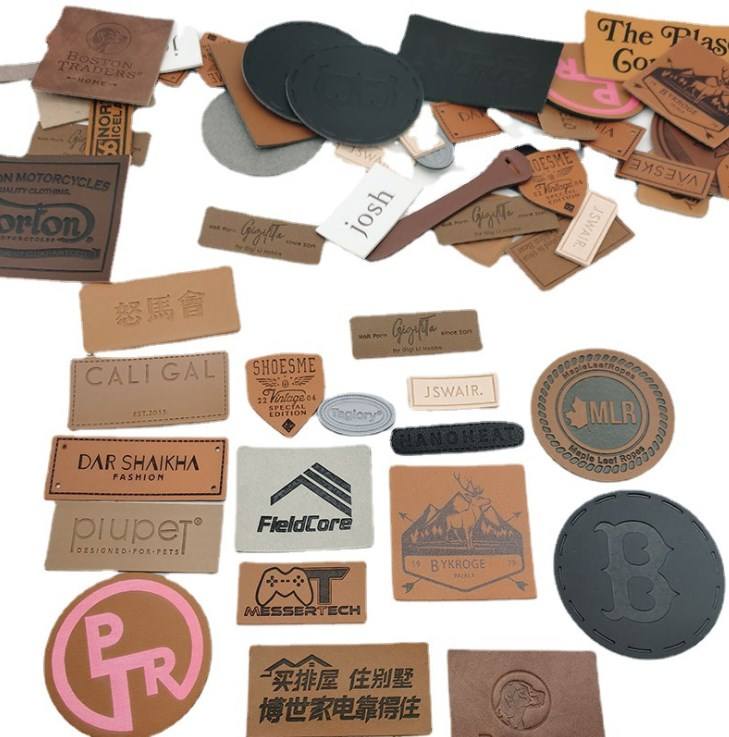 Best Price Custom Brand Jeans Clothing Tag PU Label Embossed Leather Label Patch For   Clothes Garment