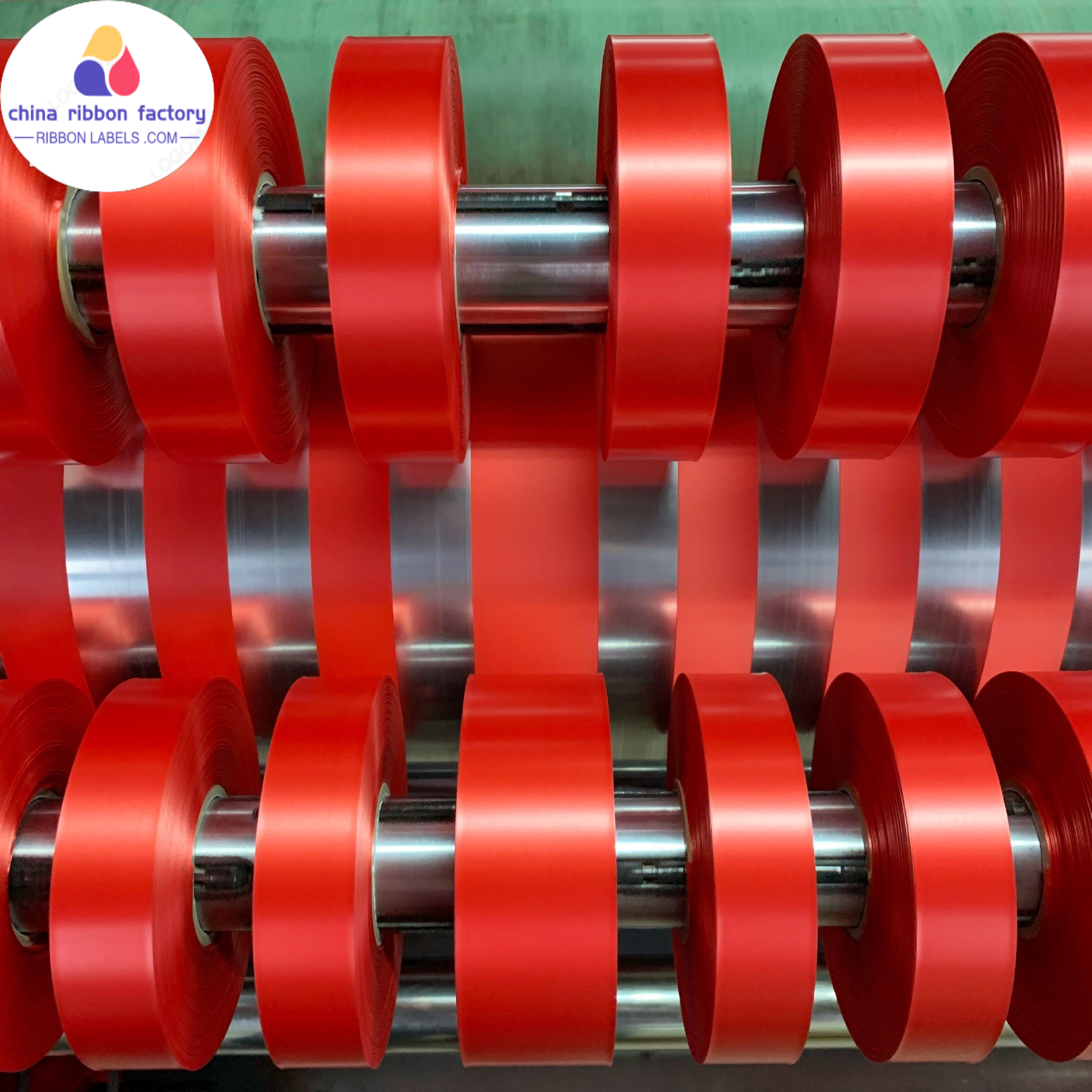 Red Polyester Satin Ribbon Tape colorful Single /Double face customized logo Ribbon for packing