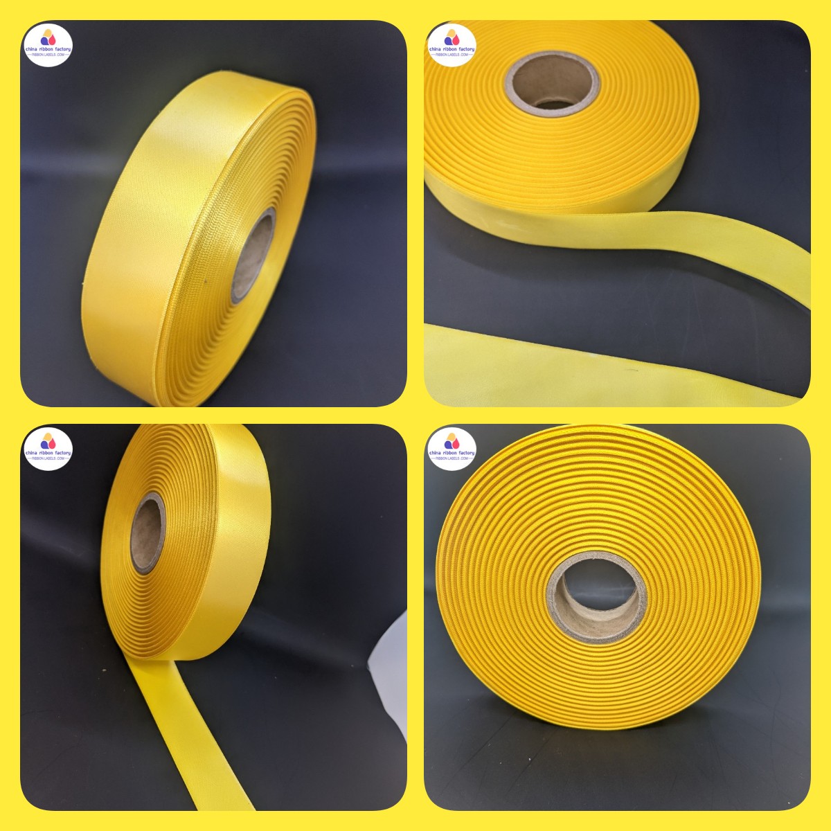 Customize colors woven edge satin ribbon