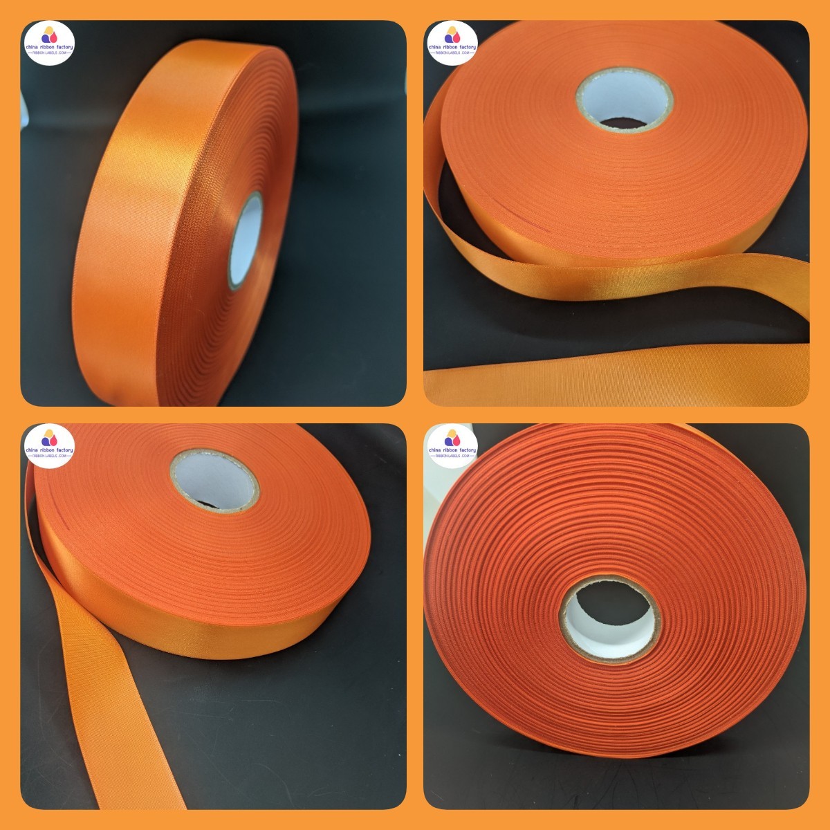 Customize colors woven edge satin ribbon