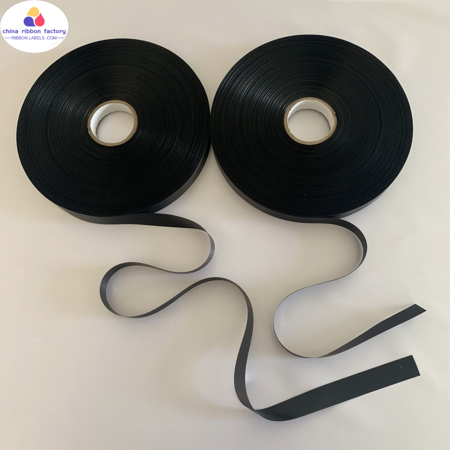 Black High Density Double Sided Polyester Satin Ribbon