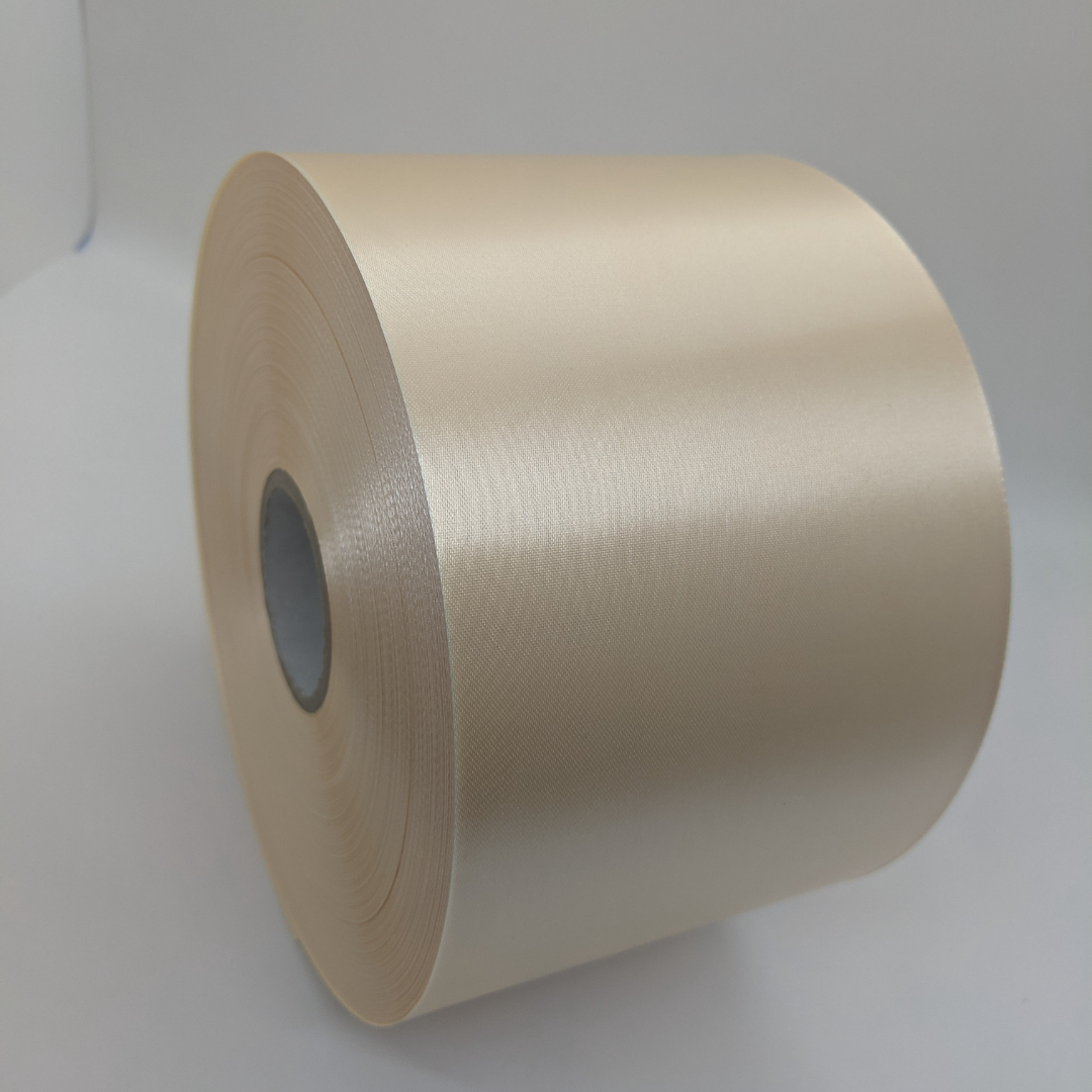 Beige Polyester Satin Gift Ribbon  10MM-100MM