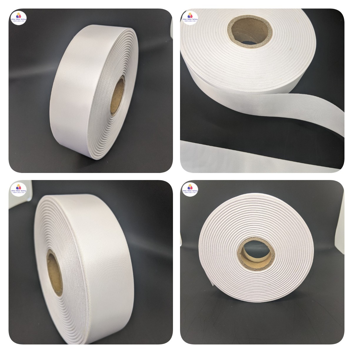Wholesale single sided woven edge polyester satin ribbon for gifts