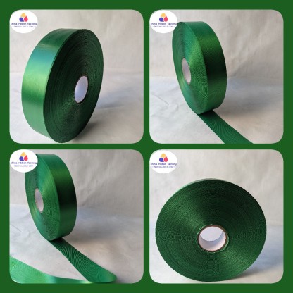 Green Single /double Sided Satin Ribbon for Christmas, Gift Warp, Flower Craft, Printing etc