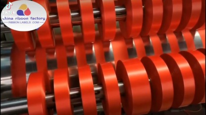 Red Polyester Satin Ribbon Tape colorful Single /Doub face customized 