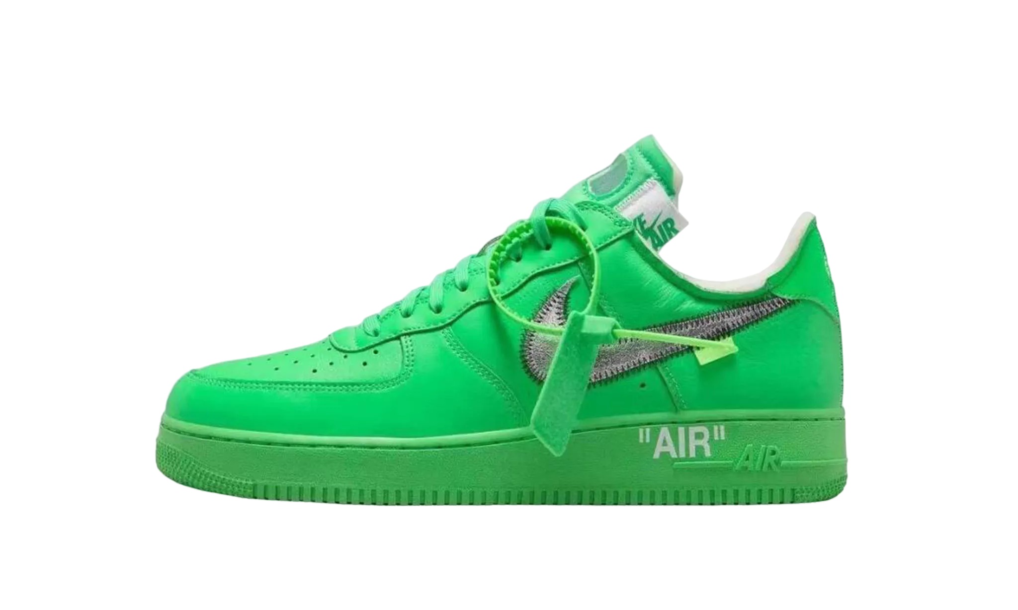 off white air force ones green