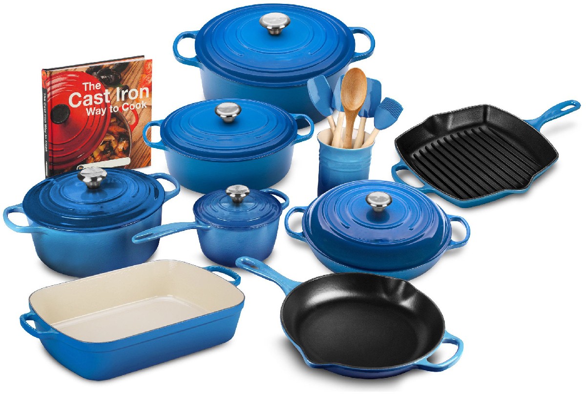 [🔥Limited time offer Only Today! ]20-piece Signature Cast Iron Cookwa