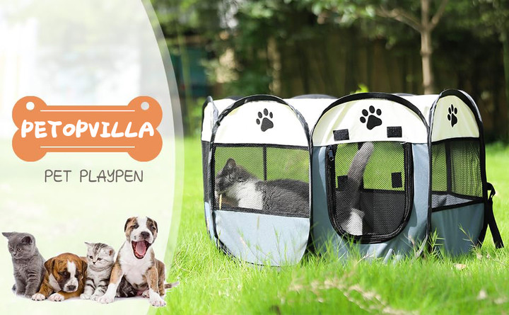 Portable & Collapsible Dog Crate – Pupvio
