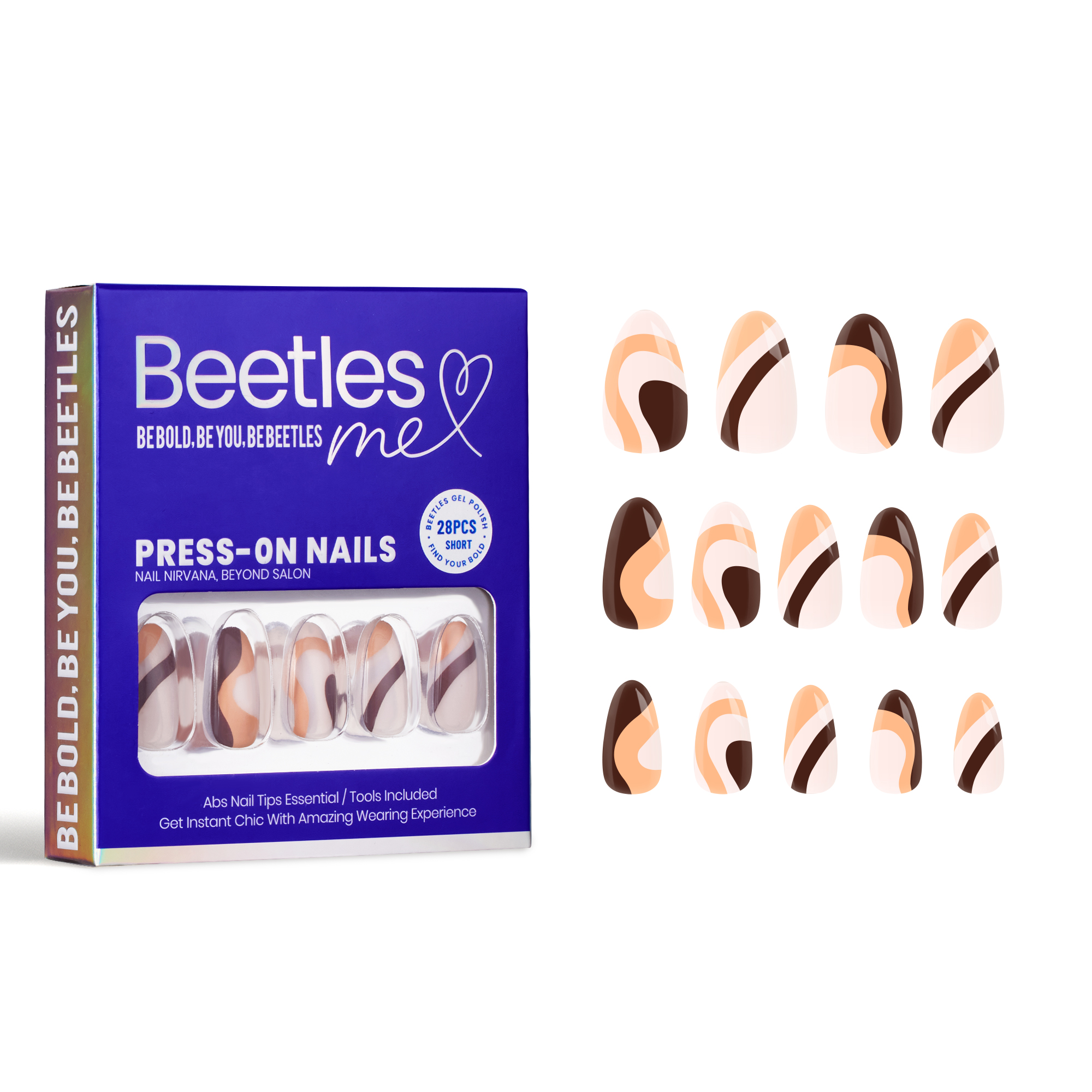 Beetles Press On Nails - Caramel Macchiato