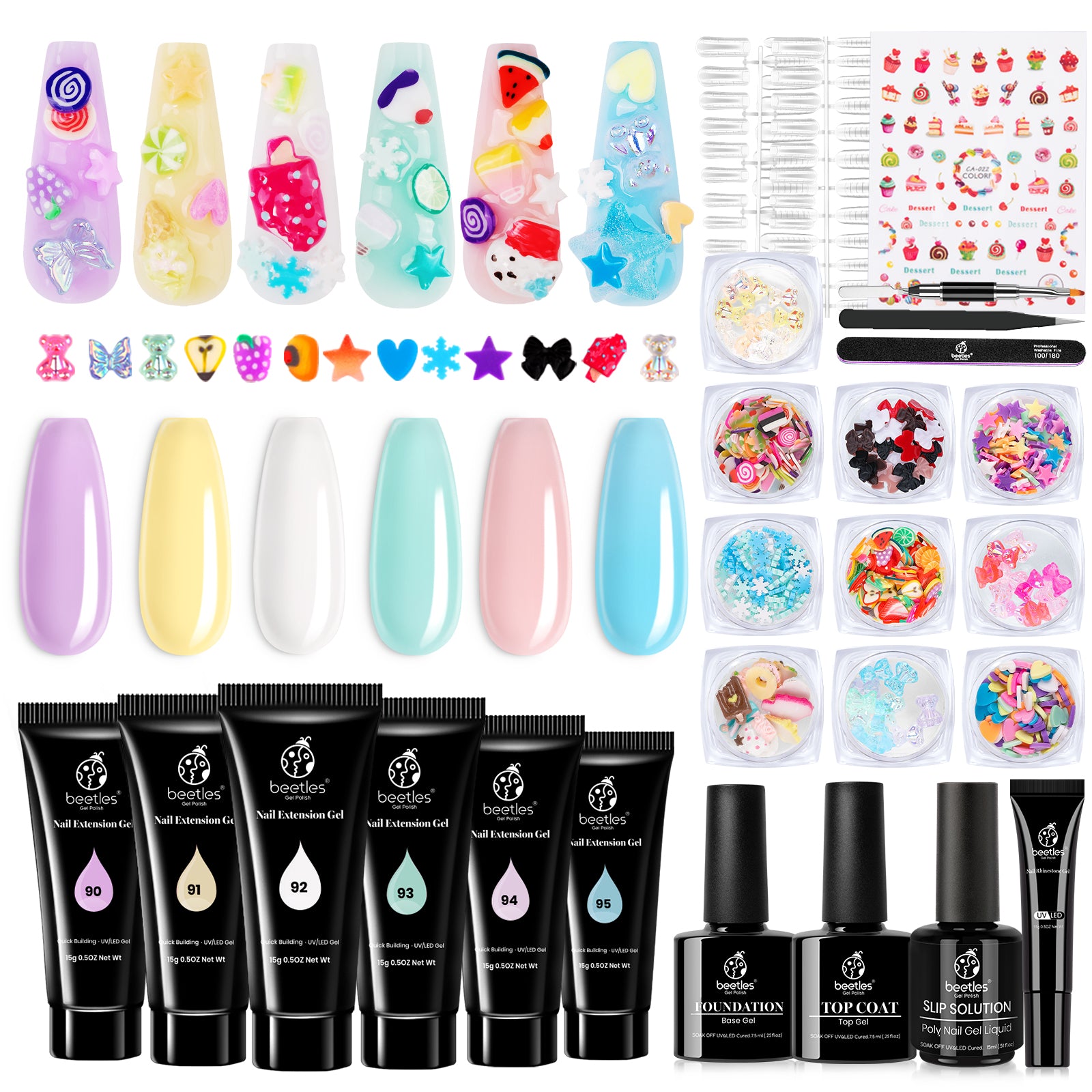 Polygel Nail Extension Kit - Live Your Expression | Nail extensions,  Polygel nails, Nail kit