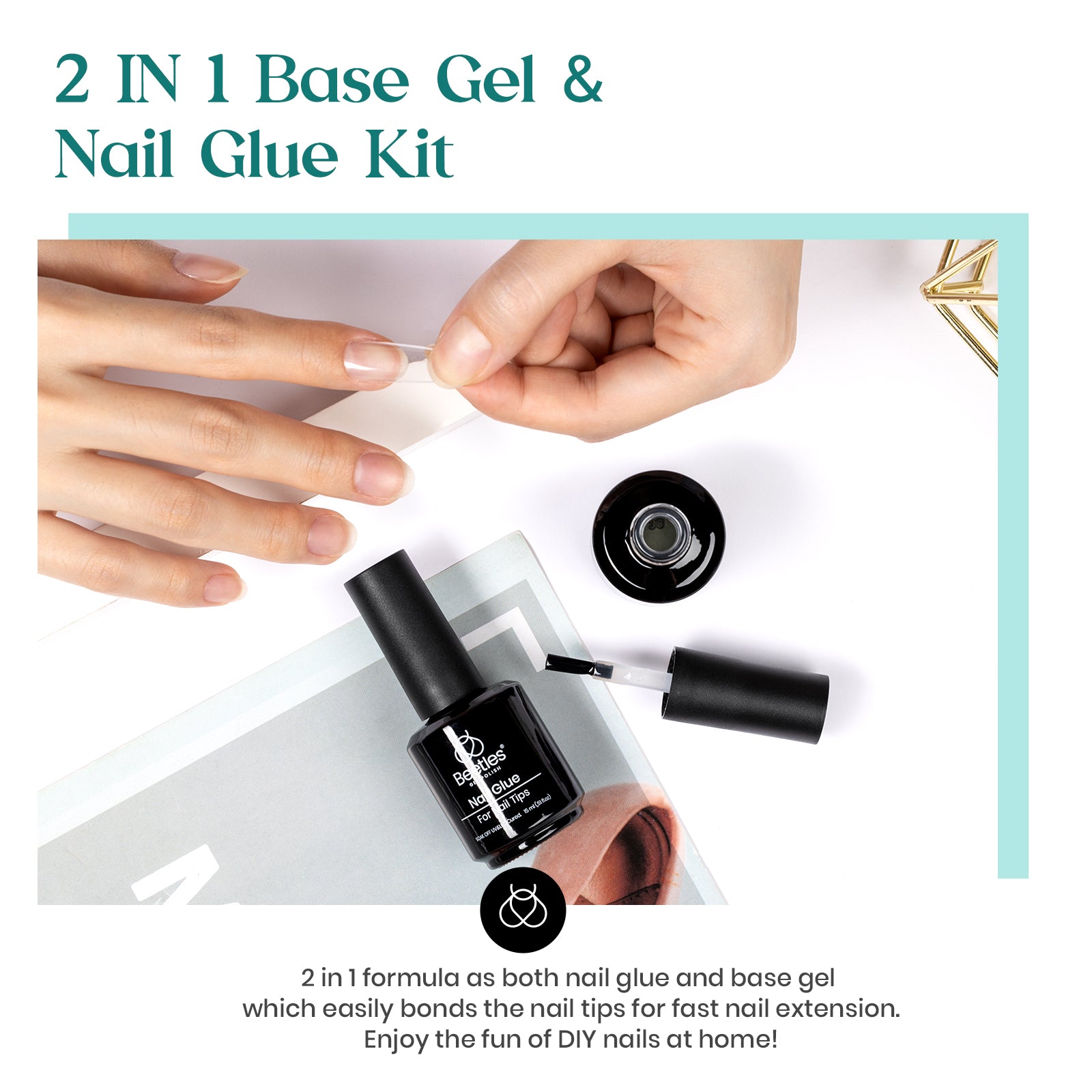 Beetles Nail Glue for Acrylic Nails, Super Strong Nail Bond Acrylic Nail  Glue Adhesive for False Acrylic Nail Tips, Press on Nails, Crystal Nail  Rhinestone Gems