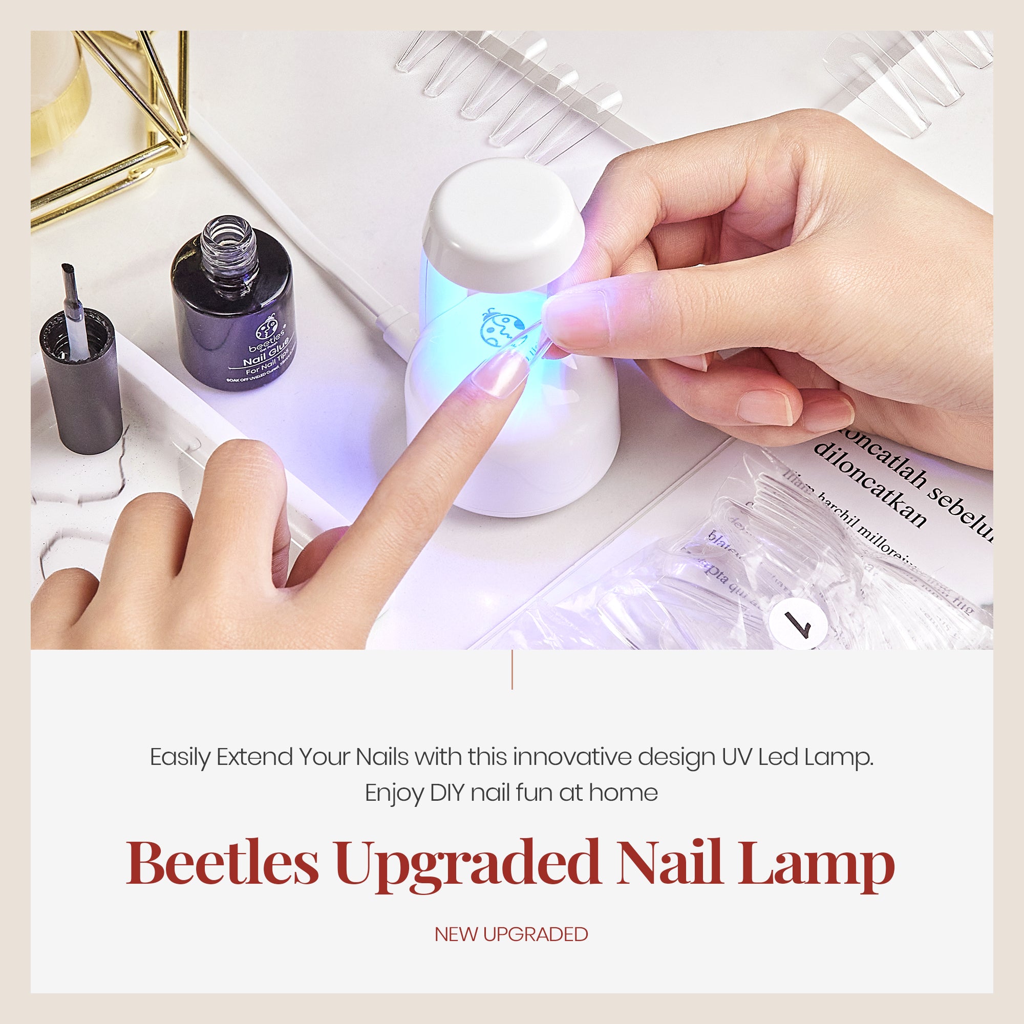 beach Perfect Perennial Beetles Mini Nail LED Lamp, Innovative Gel Nail Lamp with Smart Sensor for  Easy and Fast Nal Extension System, Manicure UV LED Light for Gel Nail Art  Flash Curing Lamp DIY Nail