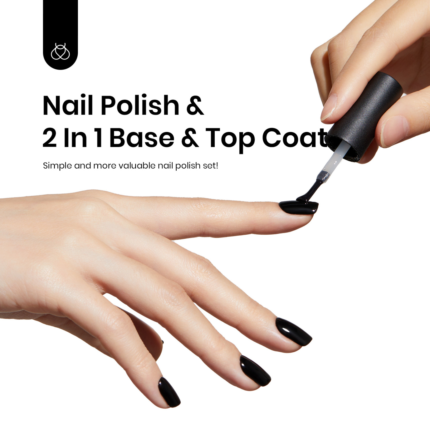 Nail Polish X 2 In 1 Base & Top Coat