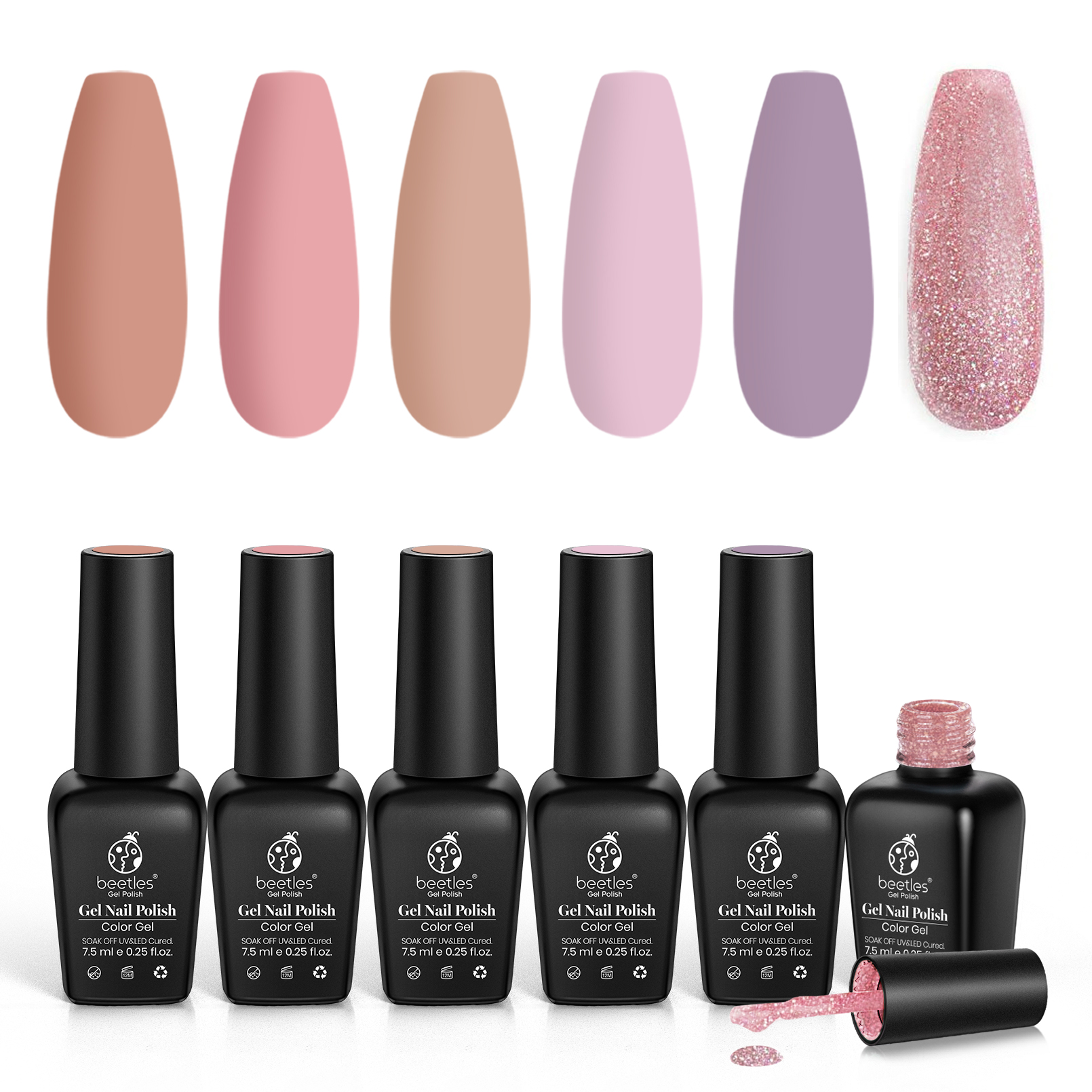 Creamy Pink | Gel Polish 6 Colors Set