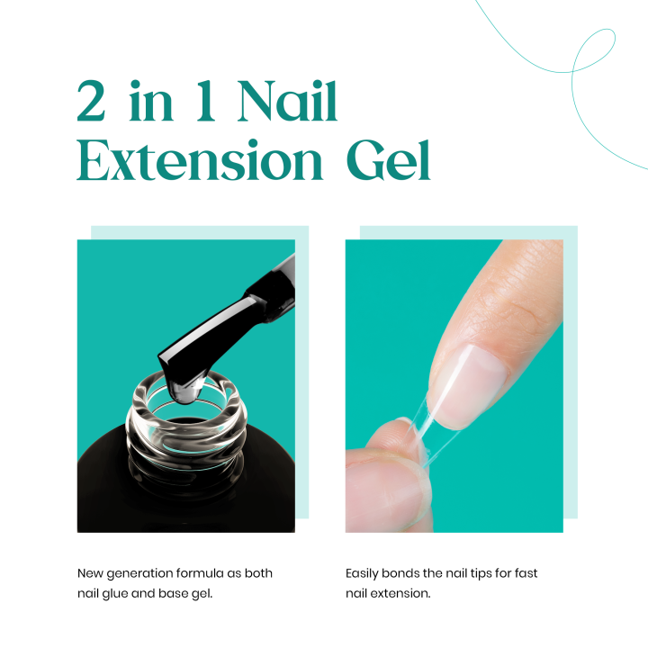 Beetles Easy Gel Tips Nail Extension Kit, 2 In 1 Nail Glue Gel Base ...