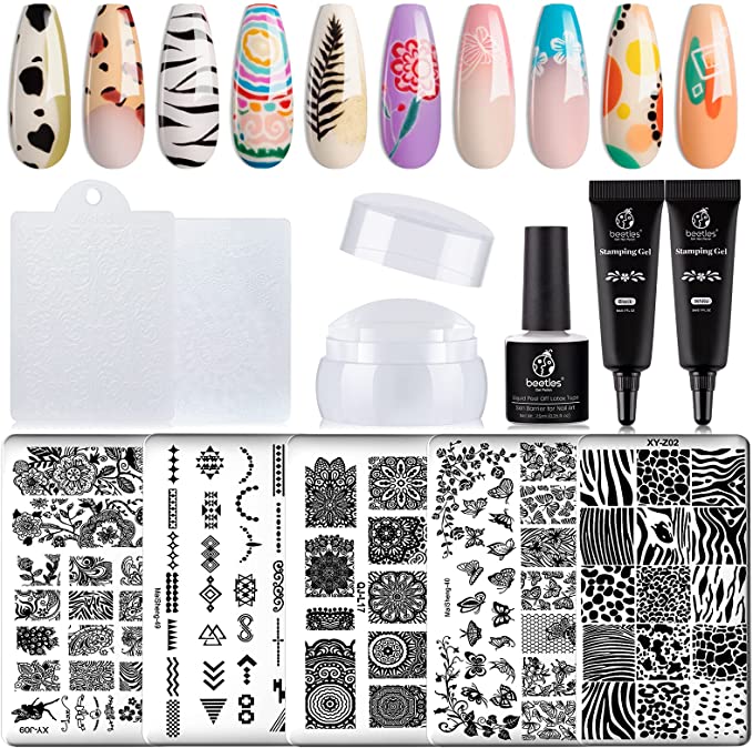 Set of 5 Special FX Nail Stamping Plates