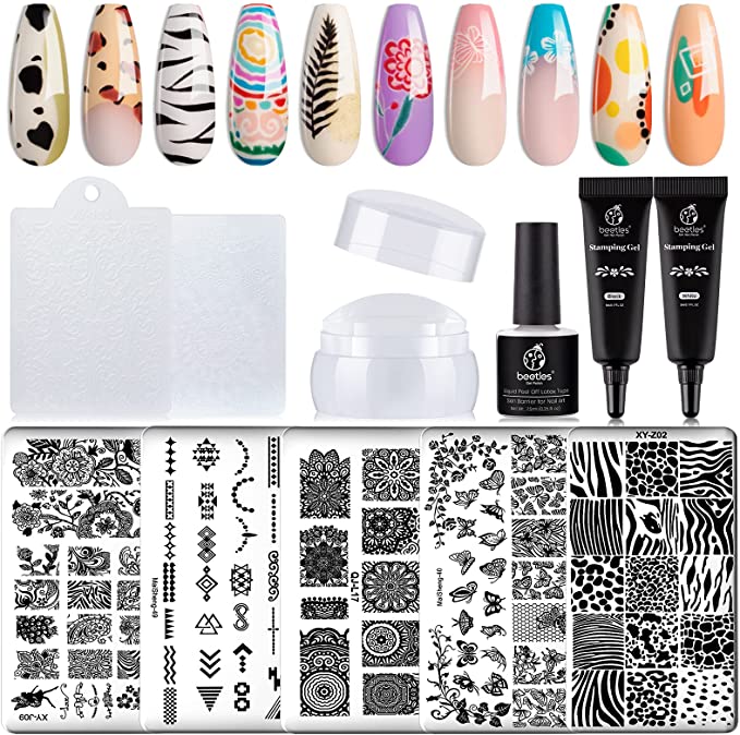 Beetles Nail Stamping Polish Gel Nail Art Stamping Nail Polish Gel Kit