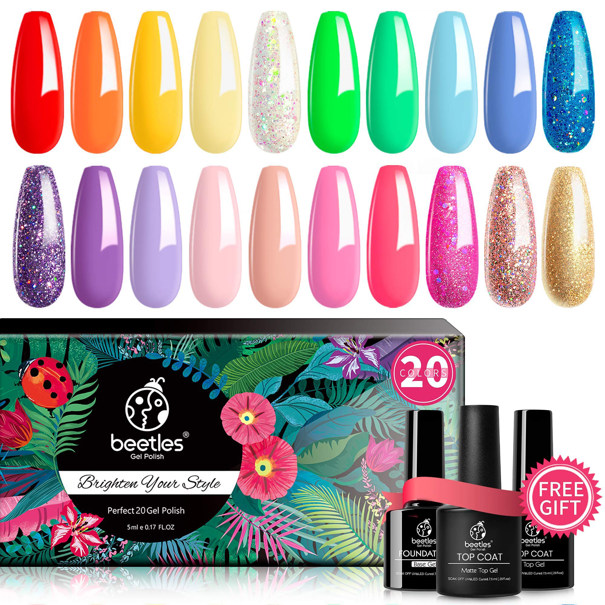 beetles gel polish rainbow summer