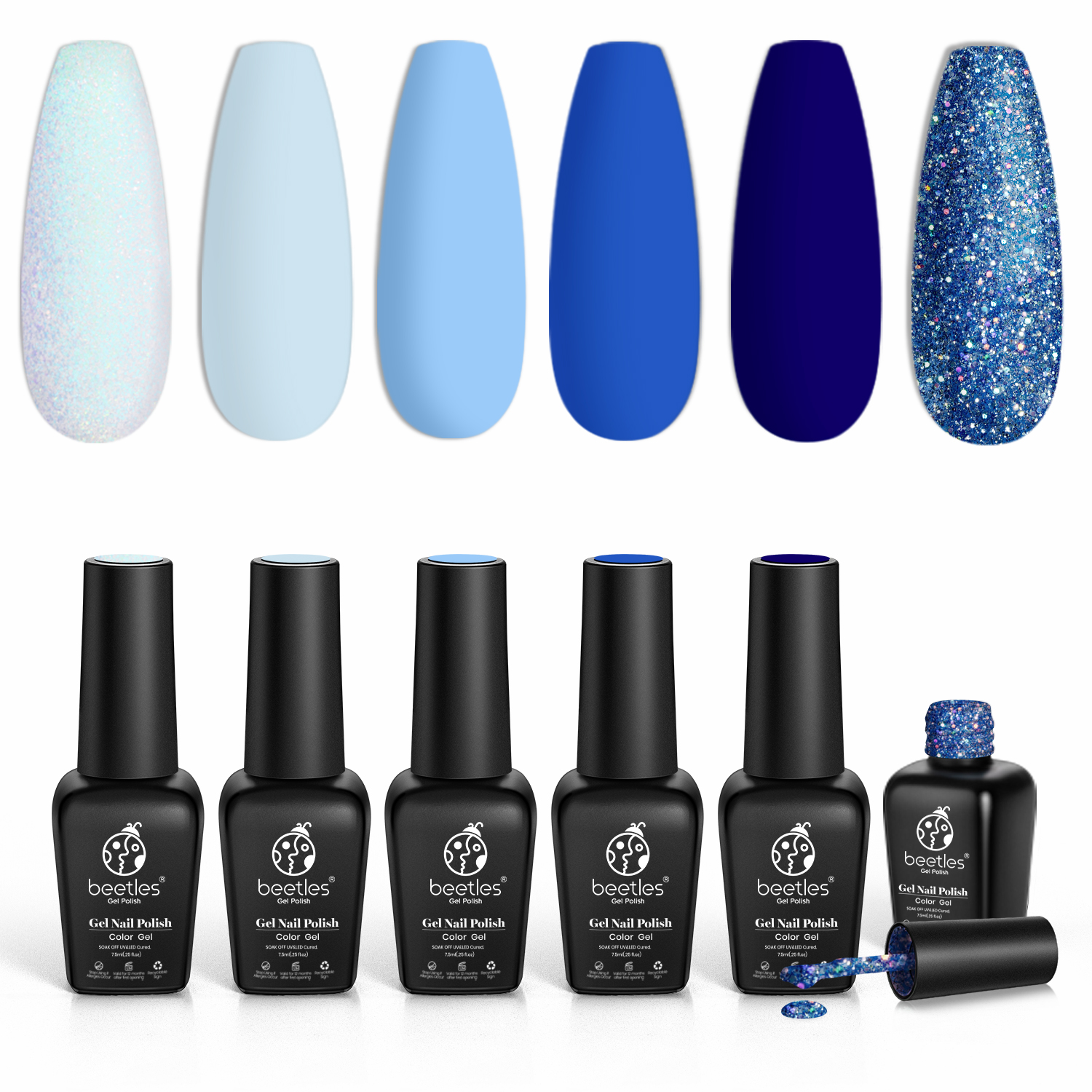 Blue Snowflake | Gel Polish 6 Colors Set