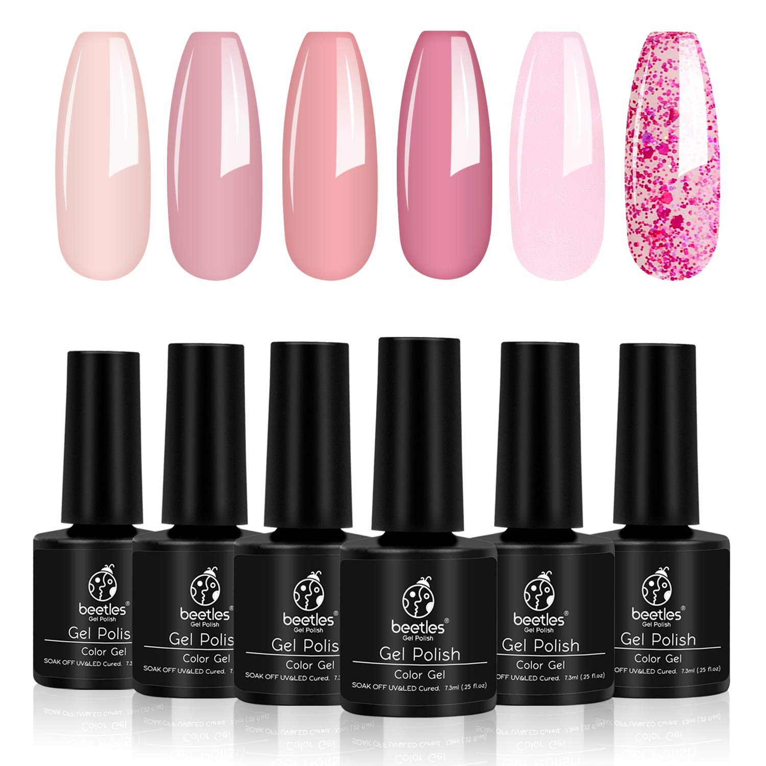 Pink Confetti | Gel Polish 6 Colors Set