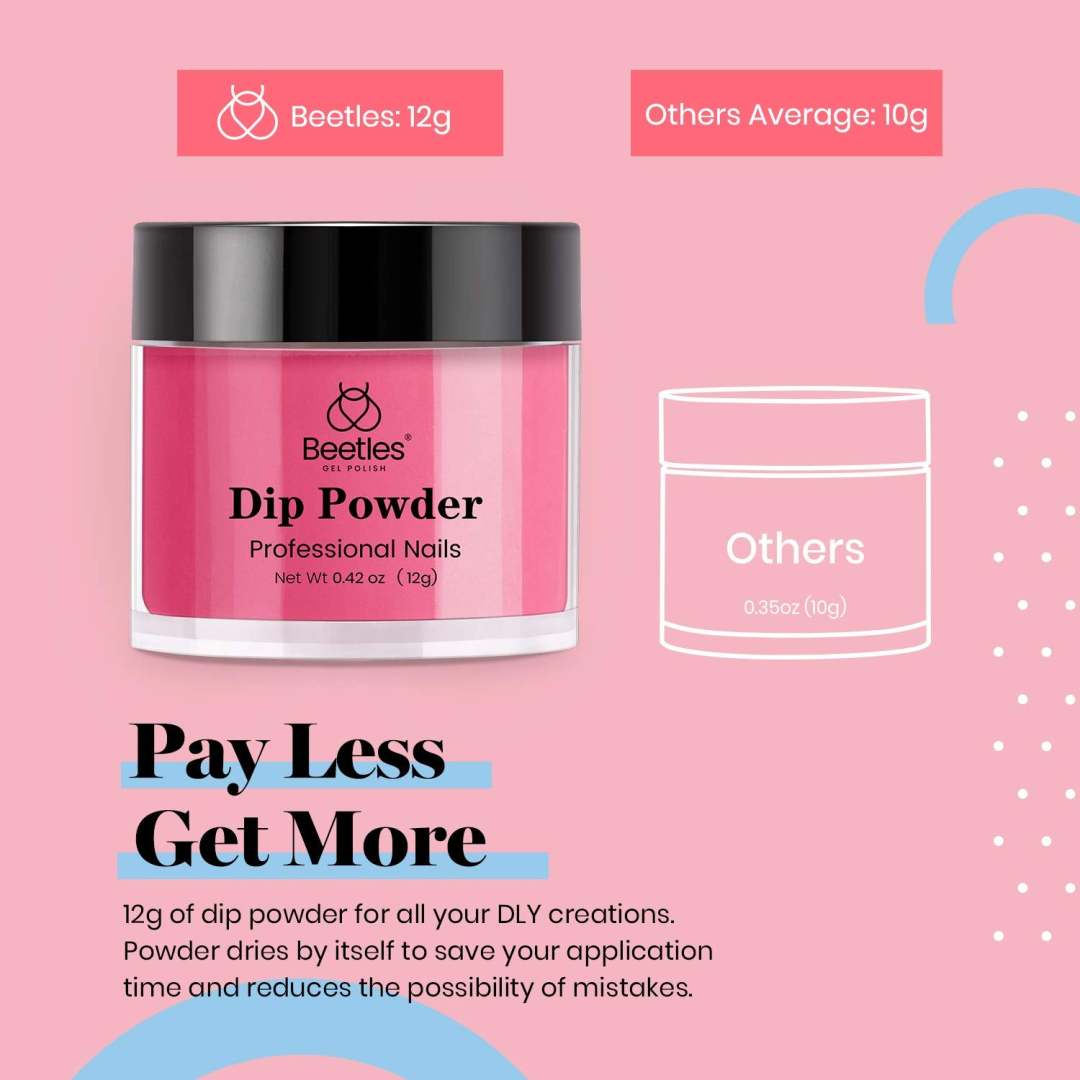 Beetles Dipping Powder Nail Starter Kit of 20 Colors Blue Gray Glitter