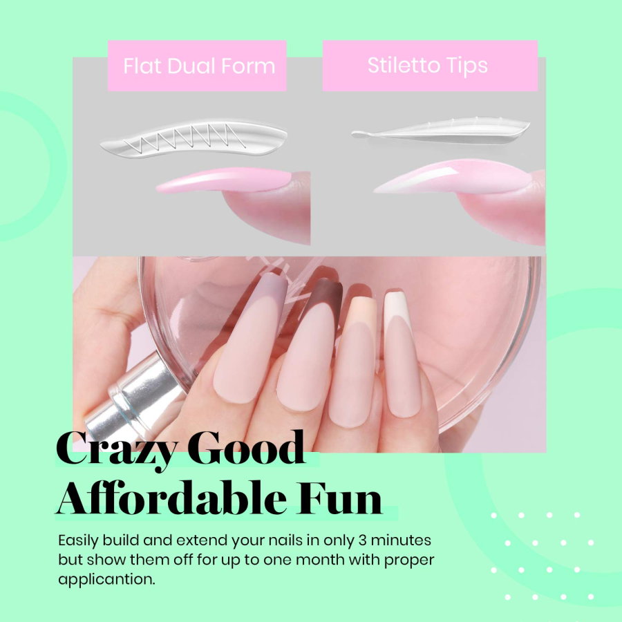 Beetles Poly Extension Gel Nail Kit, 6 Natural Skin Tone 30g gel with