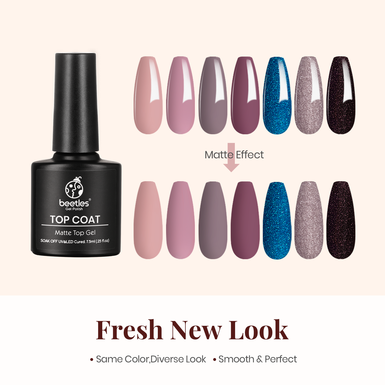 Logisch monteren innovatie Beetles Gel Nail Polish Base No Wipe Top Coat - Matte Gel Top Coat and Shine Top Gel Base Set Gel Polish Matte Shine Effect Long Lasting DIY Home Soak Off LED Logisch monteren innovatie Beetles Gel Nail Polish Base No Wipe Top Coat - Matte Gel Top Coat and Shine Top Gel Base Set Gel Polish Matte Shine Effect Long Lasting DIY Home Soak Off LED