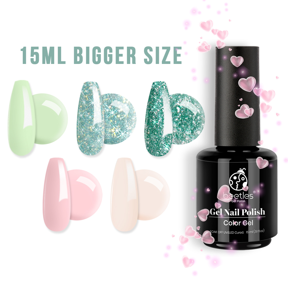 Beetles Gel Nail Polish Valentine's Day Edition Pinky Love Gel Glitters Nude Pink Red Nail Art Solid Shimmer Glitters Colors Gifts for Women Beetles Gel Nail Polish Valentine's Day Edition Pinky Love Gel Glitters Nude Pink Red Nail Art Solid Shimmer Glitters Colors Gifts for Women