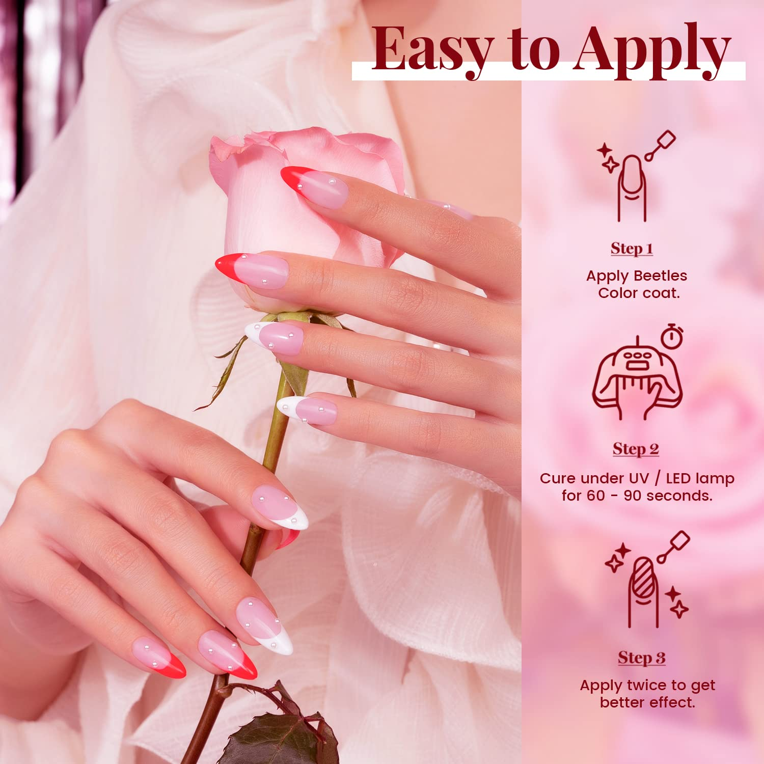 Beetles Glitter Baby Pink Flamingo Gel Nail Polish Set 6 Colors Hot