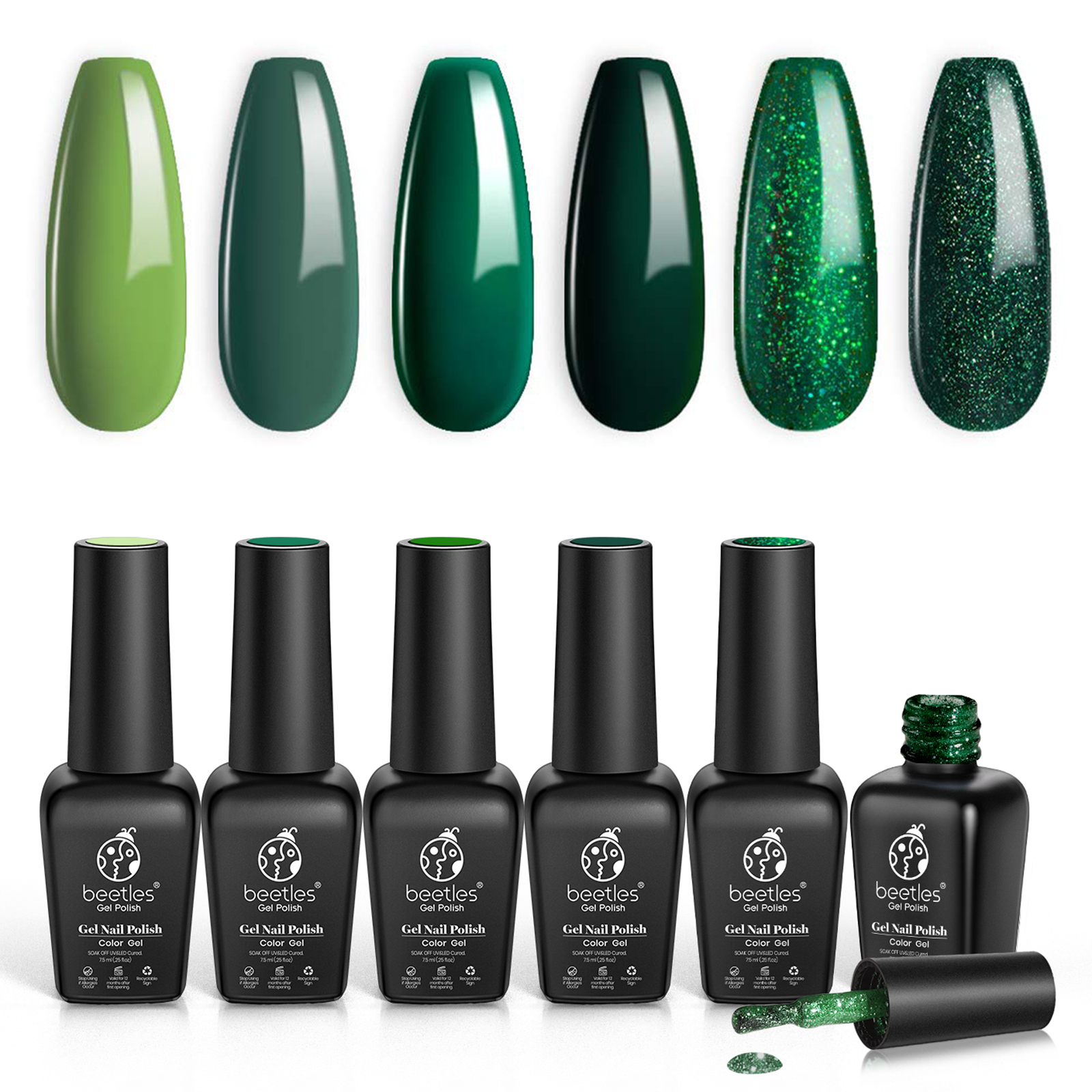 Green Teel | Gel Polish 6 Colors Set