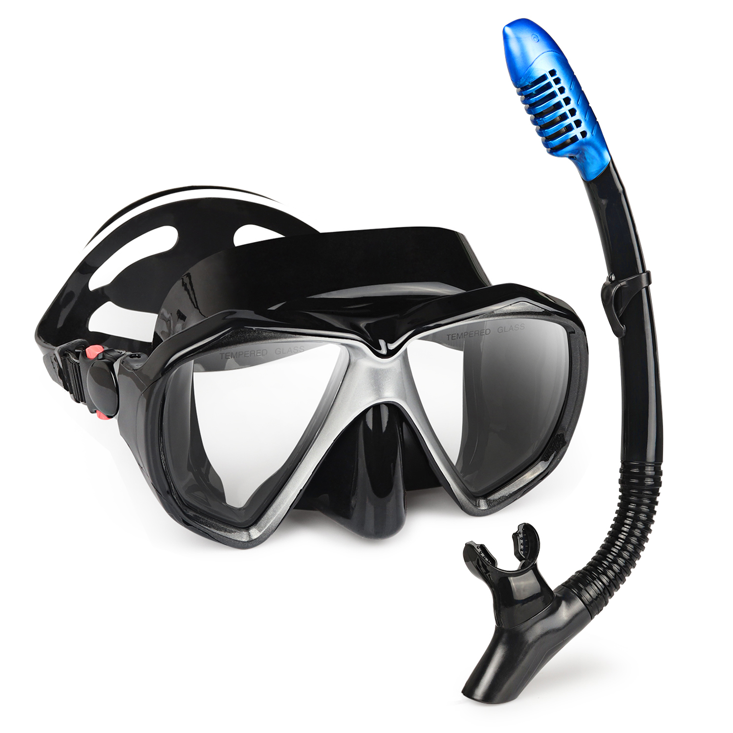 Adult Diving Mask Set Snorkeling Gears with Top Dry snorkel