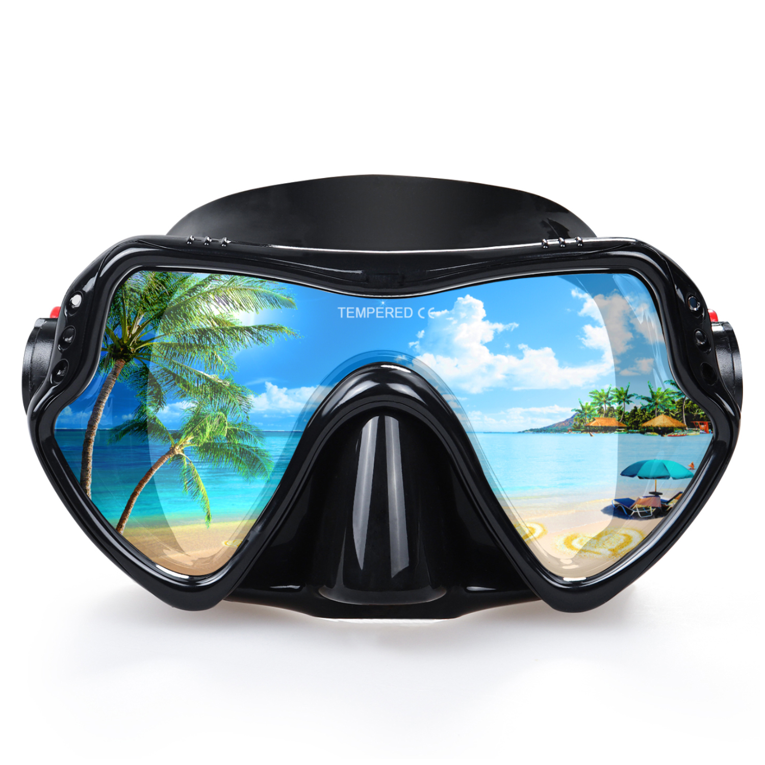 EXP VISION Snorkel Diving Mask, Professional Snorkeling Mask Gear, Ultra Clear Lens with Wide View Tempered Glass Goggles,Anti Leakage Scuba Mask, Silicone Swimming Goggles Mask for Adults