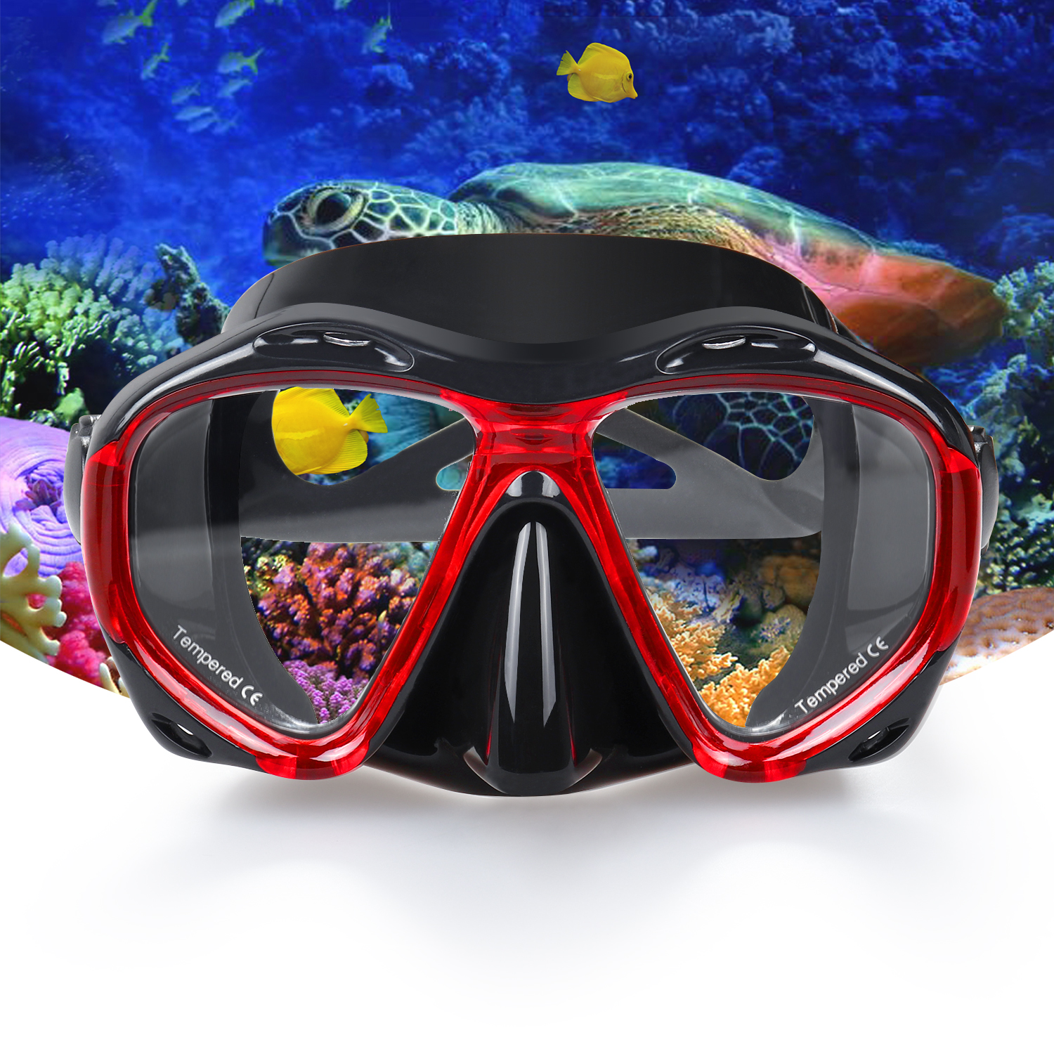 Panoramic HD Snorkel Diving Mask with Tempered Glasses for Adult and Y